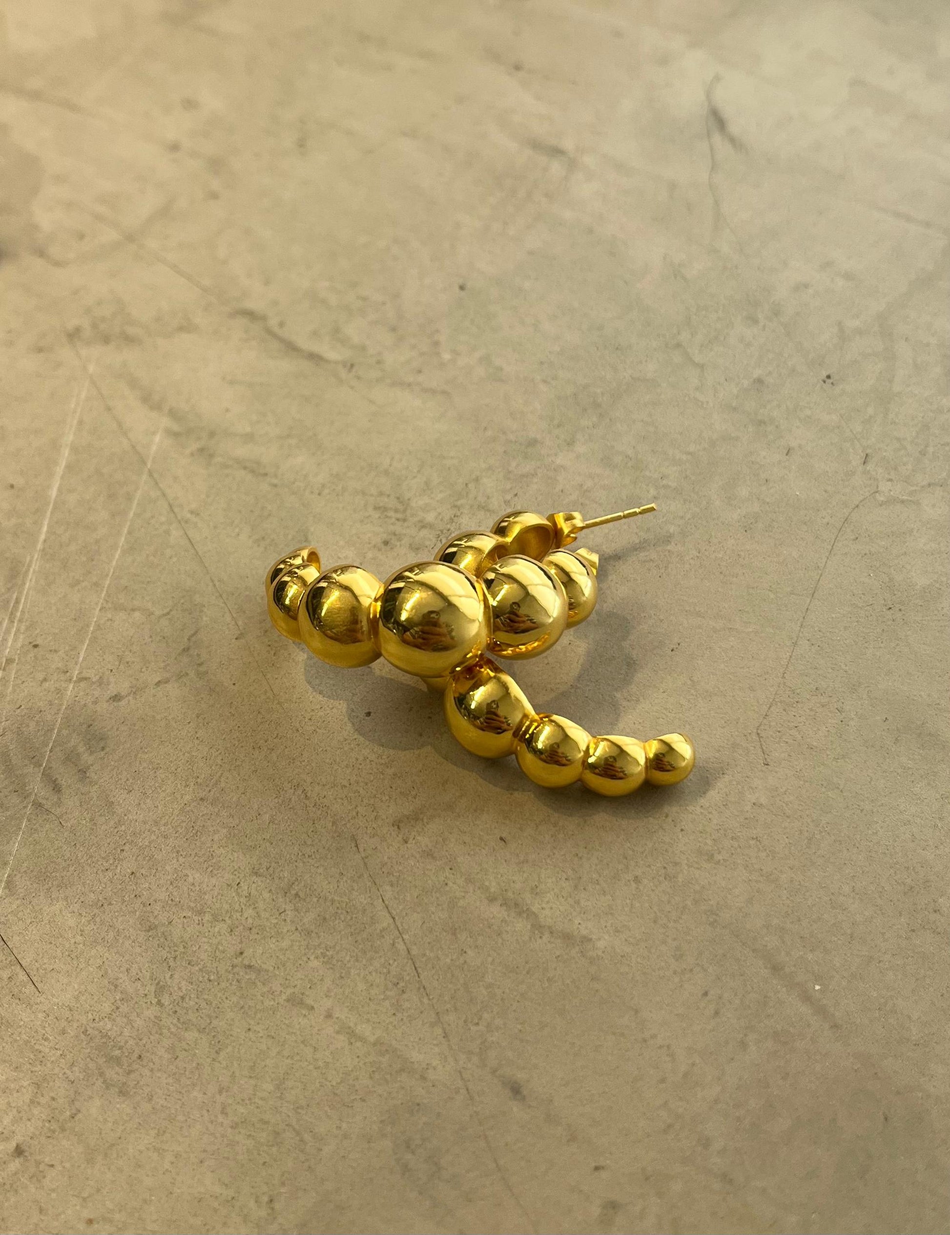 Cloud Earrings Gold Tone Small otrodiamonds